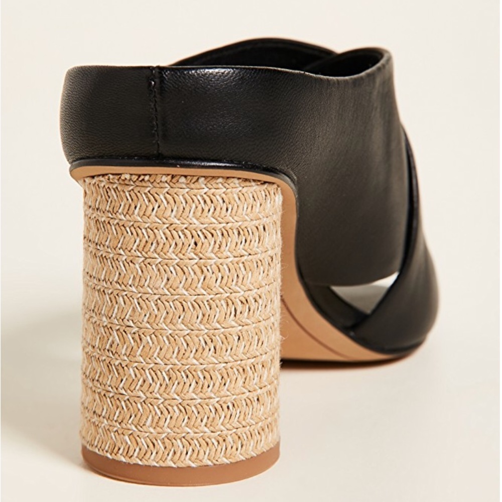 Milo Chic Crisscross Peep Toe Espadrille Heel Mule - Picture 4 of 5
